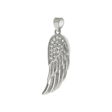 Load image into Gallery viewer, Sterling Silver Angel Wing Cubic Zirconia Pendant