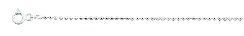 Sterling Silver Italian Solid Classy Round Bead/Ball Chain 150 - 1.5mm Nickel Free Necklace with Spring Clasp Closure
