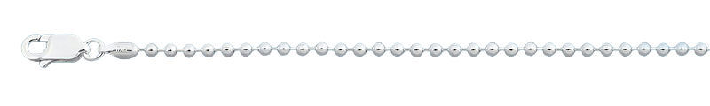 Sterling Silver Italian Solid Classy Round Bead/Ball Chain 180 - 1.8mm Nickel Free Necklace with Spring Clasp Closure