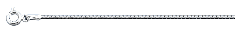 Italian Solid Sterling Silver 8 Sided Diamond Cut Box Chain 015- 0.8MM with Spring Lock Clasp Closure