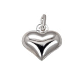 Sterling Silver Italian Medium Hollow Heart Pendant with Pendant Dimensions of 15MMx22.23MM