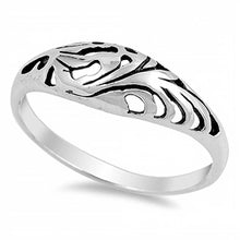 Load image into Gallery viewer, Sterling Silver Filigree Design Baby Ring with Ring Face Height of 6MM