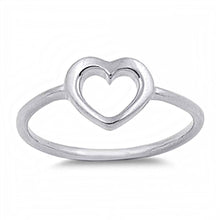 Load image into Gallery viewer, Sterling Silver Open Heart Baby Ring with Ring Face Height of 6MM