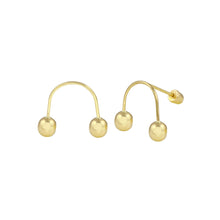 Load image into Gallery viewer, 14K Yellow Gold Curved Screw Back Earrings