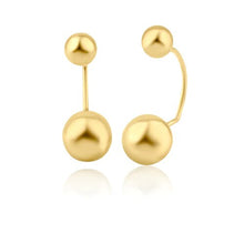 Load image into Gallery viewer, 14K Yellow Gold Ball Telephone Earrings