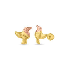Load image into Gallery viewer, 14K Yellow Gold Bird Earrings