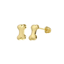 Load image into Gallery viewer, 14K Yellow Gold Bone Earrings