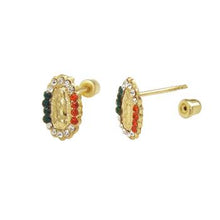 Load image into Gallery viewer, 14K Yellow Gold Guadalupe Cubic Zirconia Earrings