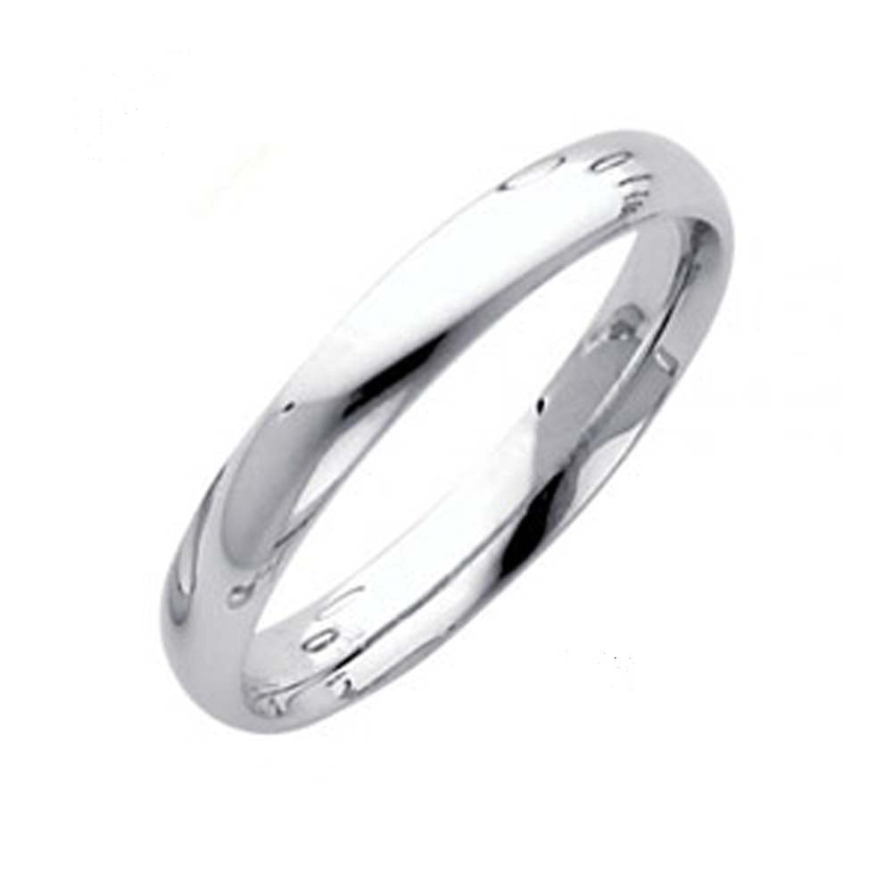 14K White Gold 5MM Classic Comfort Fit Wedding Band