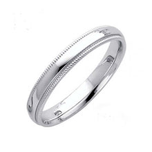 Load image into Gallery viewer, 14K White Gold 7MM Classic Comfort Fit Wedding Band with Milgrain Edging