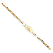 Load image into Gallery viewer, 14K Tricolor 15Years ID Bracelet-7.25 inches