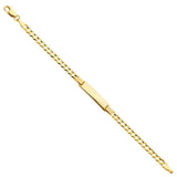 14K Yellow Gold Cuban Baby ID Bracelet