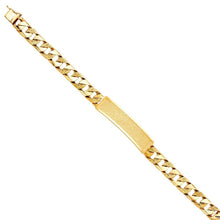 Load image into Gallery viewer, 14K Yellow Gold Nugget Cuban Link ID Bracelet
