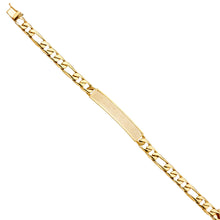 Load image into Gallery viewer, 14K Yellow FIGARO LINK F-ID BRACELET