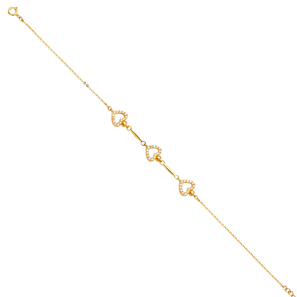 14K Yellow Light Chain Bracelet