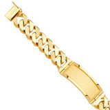 14K Yellow Gold Men's Link ID Bracelet