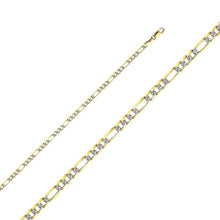 Load image into Gallery viewer, 14K Yellow Gold 3.1mm Lobster Figaro 3? WP Light Link Chain With Spring Clasp Closure
