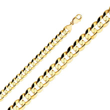 Load image into Gallery viewer, 14K Yellow Gold 12.2mm Cuban Concave Regular Link Chain With Spring Clasp Closure