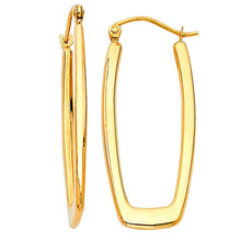 Load image into Gallery viewer, 14K Yellow Gold 2.5mm Flat Rectangular Earrings