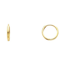 Load image into Gallery viewer, 14K Yellow Gold 2mm Huggies Earrings