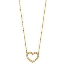 Load image into Gallery viewer, 14K Yellow Pave CZ Open Necklace