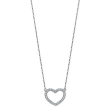 Load image into Gallery viewer, 14K White Pave CZ Open Necklace