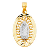 14K Twotone OUR LADY OF GUADALUPE PENDANT