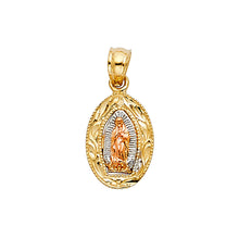 Load image into Gallery viewer, 14K Tricolor OUR LADY OF GUADALUPE PENDANT