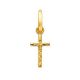 14K Yellow Gold 8mm Crucifix Cross Religious Pendant
