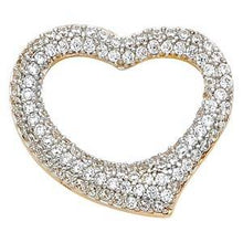 Load image into Gallery viewer, 14K Yellow Gold 21mm CZ Heart Pendant