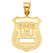 Load image into Gallery viewer, 14K Yellow Gold 17mm Police Pendant