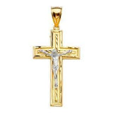 14K Gold 26mm Crucifix Cross Pendant