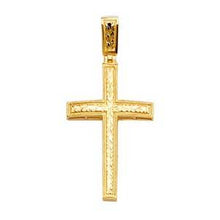 Load image into Gallery viewer, 14K Yellow Gold 24mm Cross Pendant