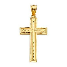 Load image into Gallery viewer, 14K Yellow Gold 22mm Cross Pendant