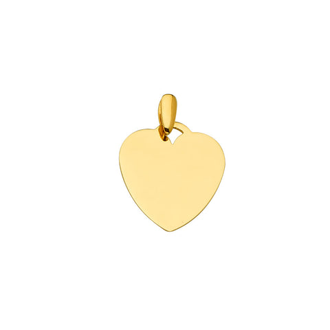 14K Yellow Engravable Heart Pendant 1.6grams