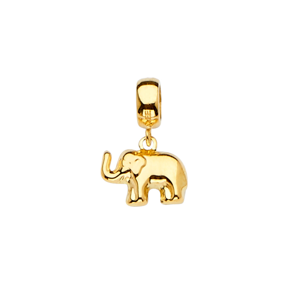 14K Yellow Elephant Charm for Mix and Match Bracelet