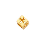 14K Yellow Cross Dice Slider for Mix and Match Bracelet