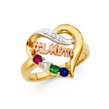 14K Tricolor PRAY HANDS Ring 4.6grams