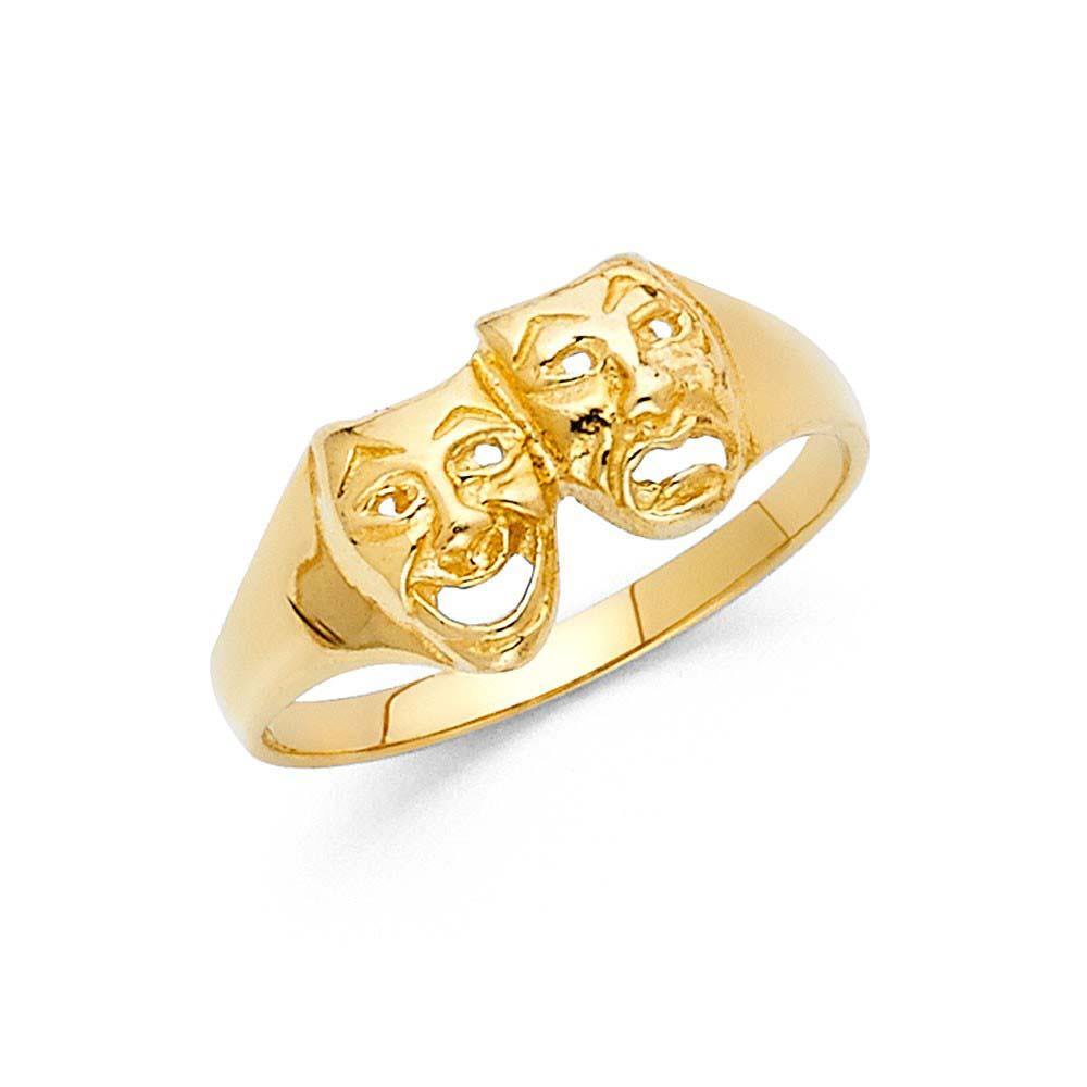 14K Yellow Gold 10mm Assorted Fancy Ring - silverdepot