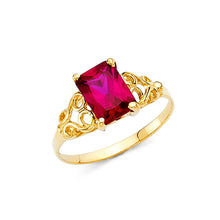 Load image into Gallery viewer, 14K Yellow CZ FANCY Ring 1.8grams