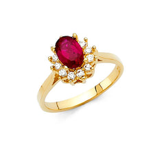 Load image into Gallery viewer, 14K Yellow Gold CZ Fancy Ring