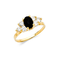 Load image into Gallery viewer, 14K Yellow CZ FANCY Ring 1.7grams