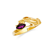 Load image into Gallery viewer, 14K Yellow CZ FANCY Ring 2.1grams