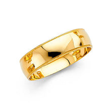 Load image into Gallery viewer, 14K Yellow Gold 6mm Milgrain Ladies Wedding Band