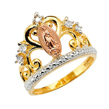 Load image into Gallery viewer, 14K Tri Color Crown Ring - silverdepot