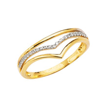 Load image into Gallery viewer, 14K Yellow Gold Clear CZ Fancy Ring - silverdepot