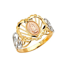 Load image into Gallery viewer, 14K Tri Color Our Lady of Guadalupe Ring - silverdepot