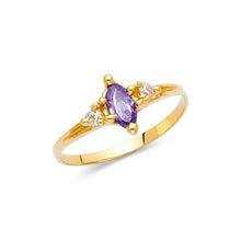 Load image into Gallery viewer, 14K Yellow LADIES CZ Ring 1.5grams
