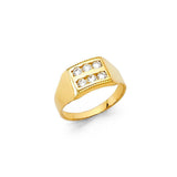 14K Yellow Gold 5mm CZ Babies Ring