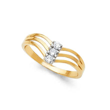 Load image into Gallery viewer, 14K Yellow Gold 7mm Clear CZ Semanario Ring - silverdepot